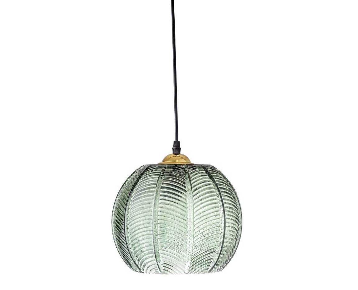 Bloomingville lámpara colgante de vidrio verde con diseño LIVING AND CO.
