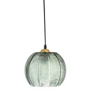 Bloomingville Hanging lamp green glass with pattern Bloomingville Hanging lamp green glass with pattern