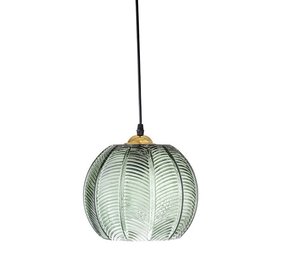 Bloomingville Lampada a sospensione con vetro verde con motivo