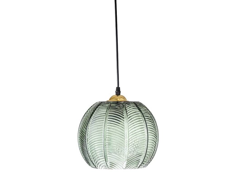 Green glass ceiling light