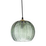 Bloomingville Hanging lamp green glass with pattern Bloomingville Hanging lamp green glass with pattern