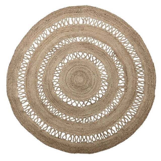 Bloomingville Rond vloerkleed jute