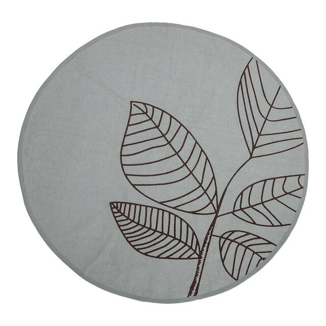 Bloomingville Carpet green cotton with pattern