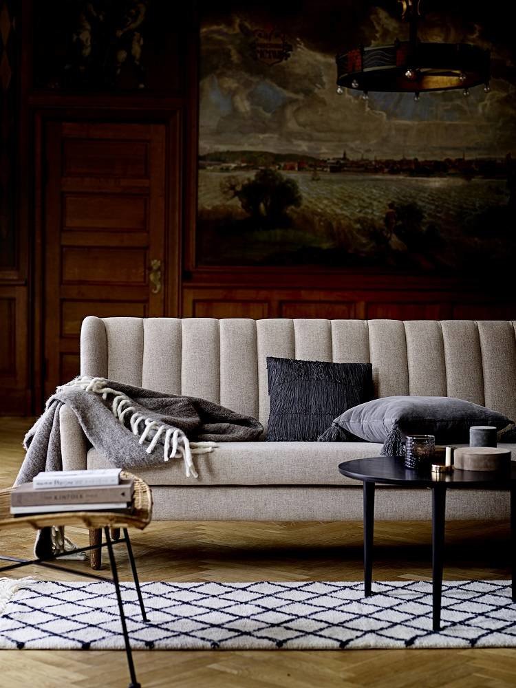 Bloomingville Boîte de rangement en daim gris