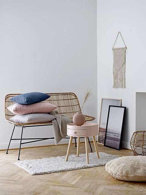 Bloomingville Plaid naturlig akryl