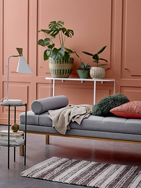 Bloomingville Plaid acrylique naturel