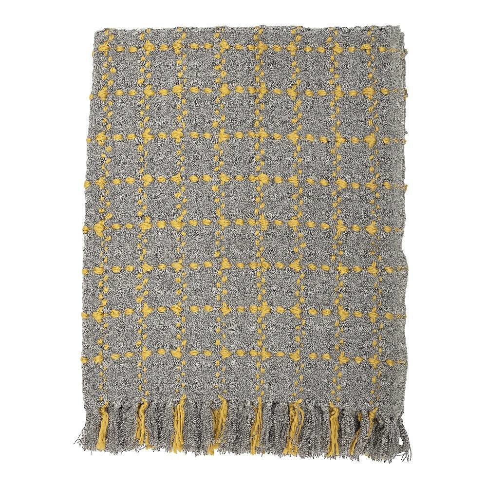 Bloomingville Acrilico grigio plaid