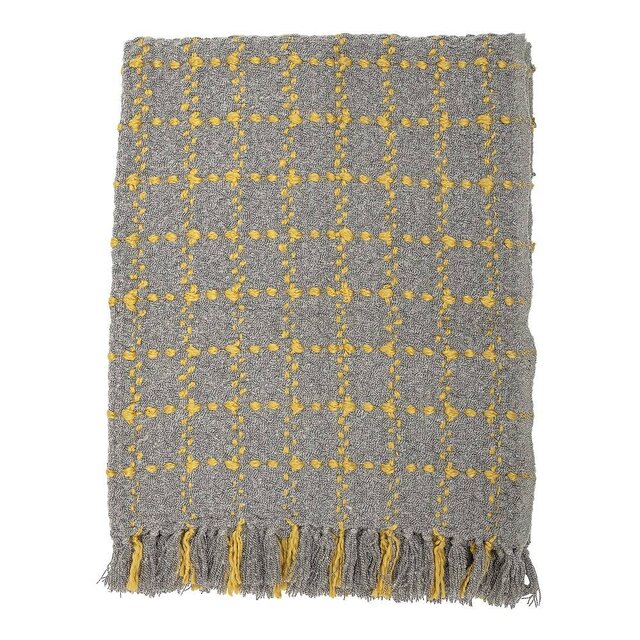 Bloomingville Plaid grå akryl