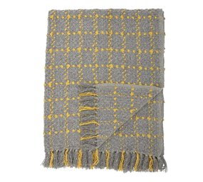 Bloomingville Acrilico grigio plaid