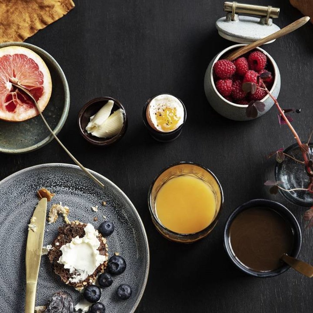 House Doctor Gull lang skje rustfritt stål - sett med 12