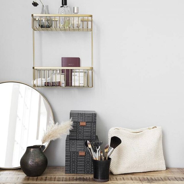 House Doctor Bagno doppio rack in ottone