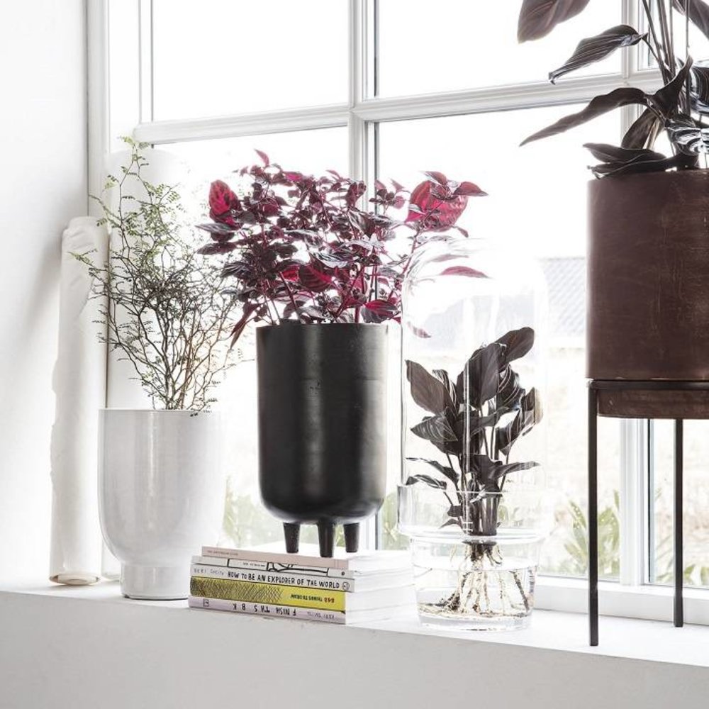 House Doctor Jang Blumentopf schwarz Ø15cm