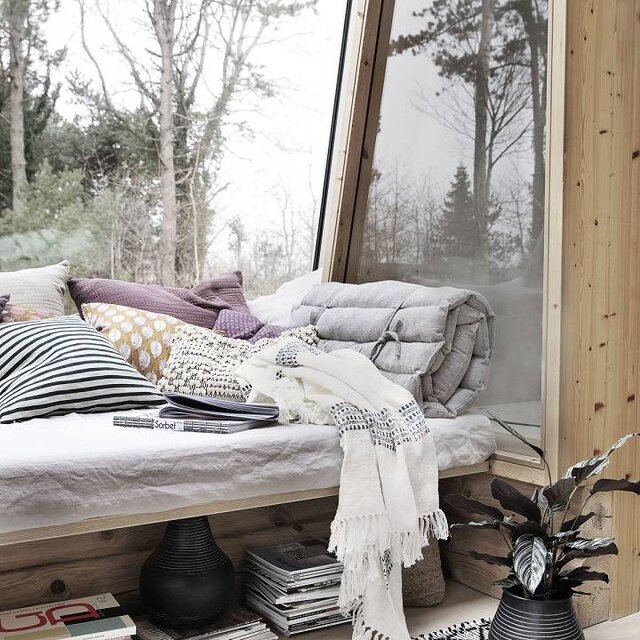 House Doctor Kolonia plaid blanco 180x130cm