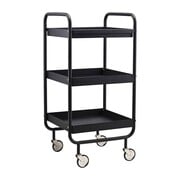 House Doctor Roll trolley zwart metaal House Doctor Roll trolley zwart metaal