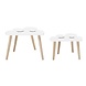 Bloomingville Mini Side table set of white wood clouds Bloomingville Mini Side table set of white wood clouds