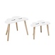 Bloomingville Mini Side table set of white wood clouds Bloomingville Mini Side table set of white wood clouds