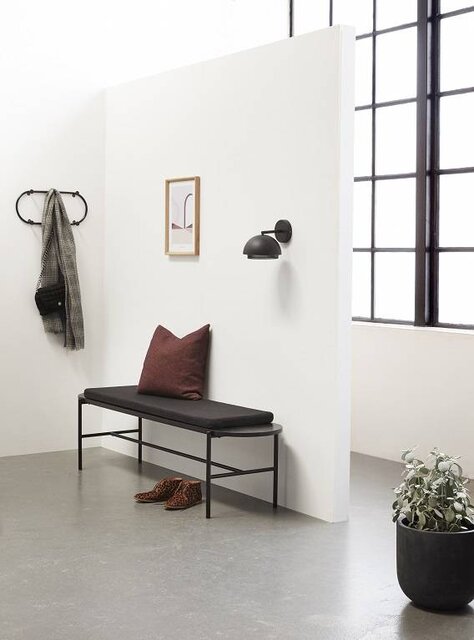 Hubsch Vegglamp svart metall