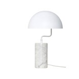 Hubsch Bordlampe hvit marmor