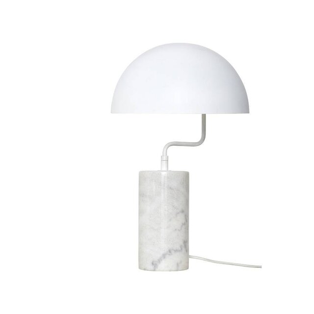 Hubsch Bordslampa vit marmor