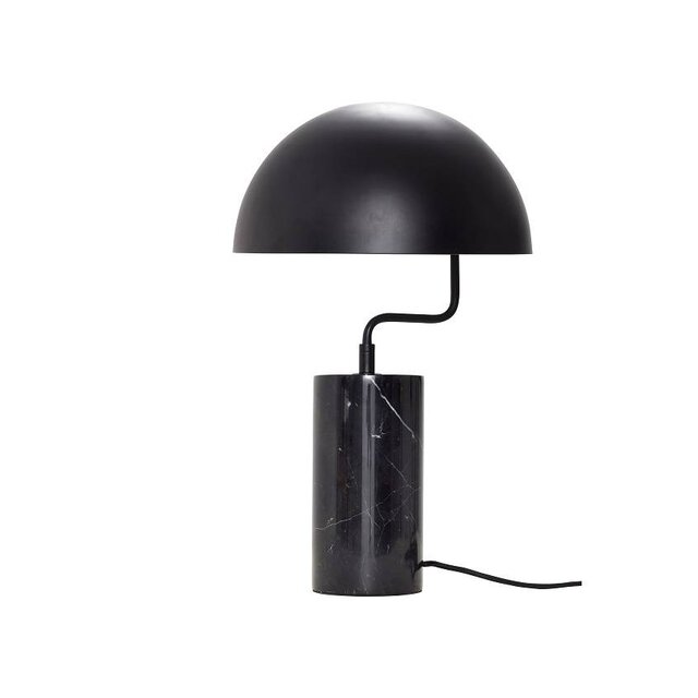 Hubsch Bordslampa svart marmor