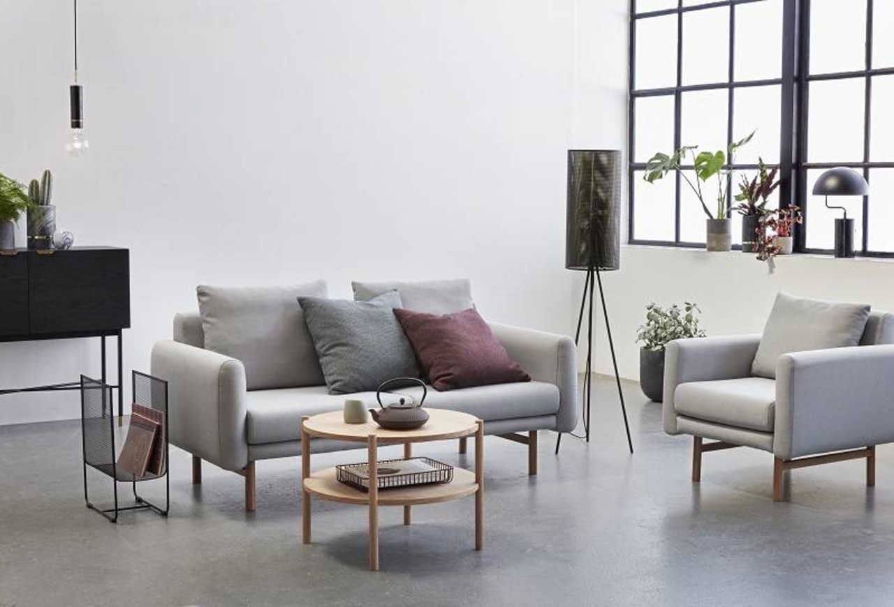 Hubsch Bordlampe sort marmor