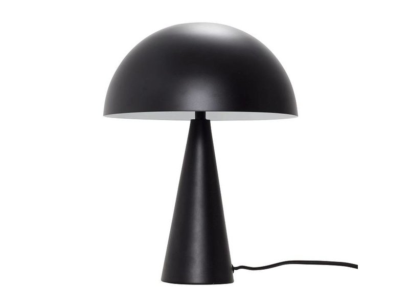black metal table lamp