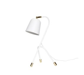 Hubsch Bordlampe hvidt metal med messing detaljer Hubsch Bordlampe hvidt metal med messing detaljer