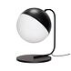 Hubsch Tafellamp zwart metaal met wit glas Hubsch Tafellamp zwart metaal met wit glas