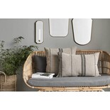 Nordal Divano in rattan con cuscini grigi Nordal Divano in rattan con cuscini grigi