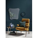 Nordal Coffee table flower pattern gold with glass