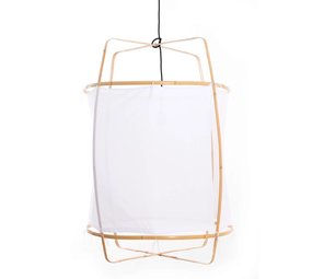 Ay Illuminate Lampada a sospensione Z2 bionda con struttura in cotone bianco ø67x100cm