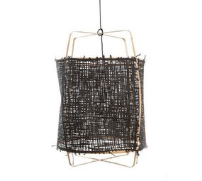 Ay Illuminate Lámpara colgante Z2 rubio bambú negro cartón ø67x100cm Ay Illuminate Lámpara colgante Z2 rubio bambú negro cartón ø67x100cm