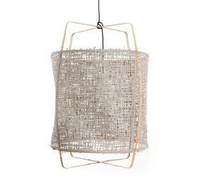 Ay Illuminate Lámpara colgante Z2 rubio bambú gris cartulina ø67x100cm Ay Illuminate Lámpara colgante Z2 rubio bambú gris cartulina ø67x100cm