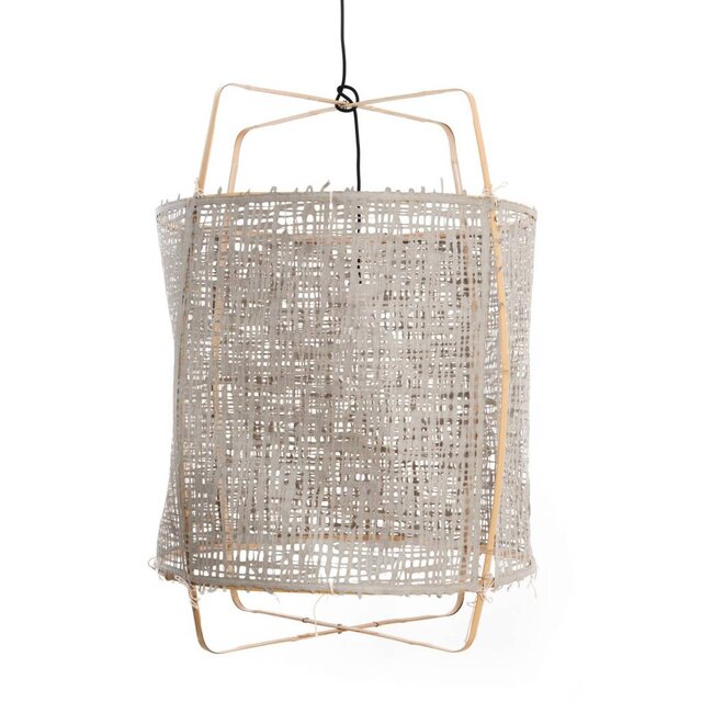 Ay Illuminate Hanglamp Z2 blond bamboe grijs karton ø67x100cm