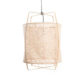 Ay Illuminate Hanging lamp Z2 blond bamboo natural cardboard ø67x100cm Ay Illuminate Hanging lamp Z2 blond bamboo natural cardboard ø67x100cm