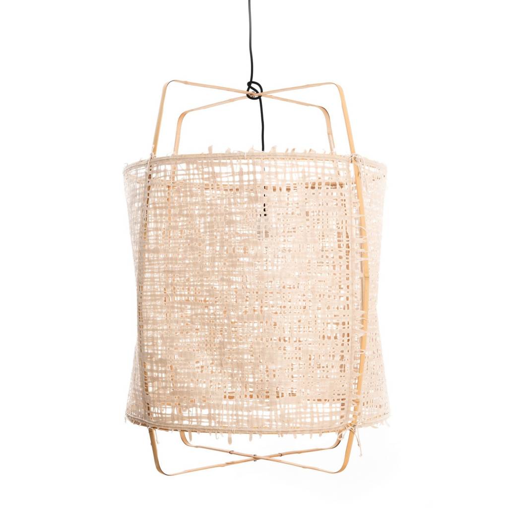 Ay Illuminate Suspension Z2 en bambou blond carton naturel ø67x100cm