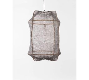 Ay Illuminate Suspension Z2 blond filet de sisal gris ø67x100cm