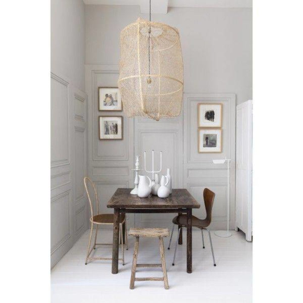 cabriolet gen tavle Ay Illuminate Z2 hanging lamp blond frame with tea dyed sisal - LIVING AND  CO.