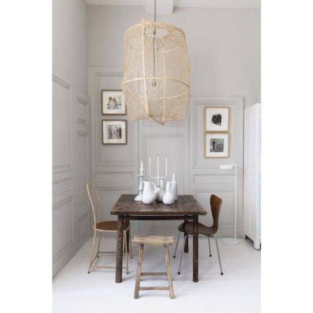 Ay Illuminate Lámpara colgante Z2 sisal rubio teñido con te ø67x100cm