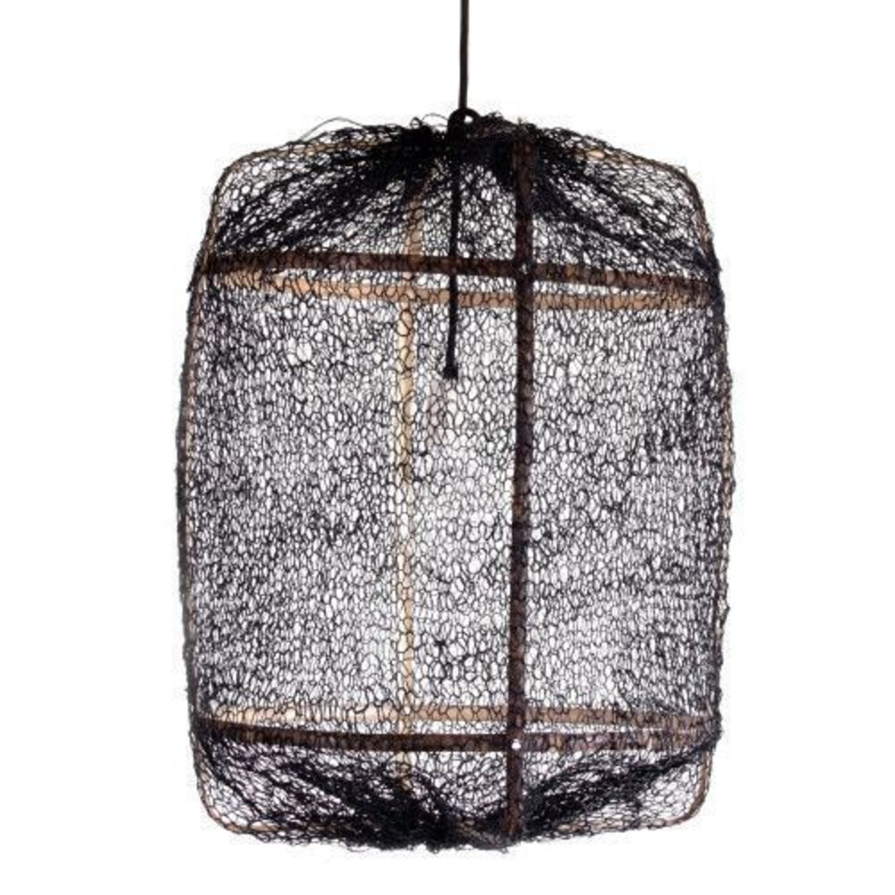 Ay Illuminate Hanglamp Z5 zwart sisal net ø42x57cm Ay Illuminate Hanglamp Z5 zwart sisal net ø42x57cm