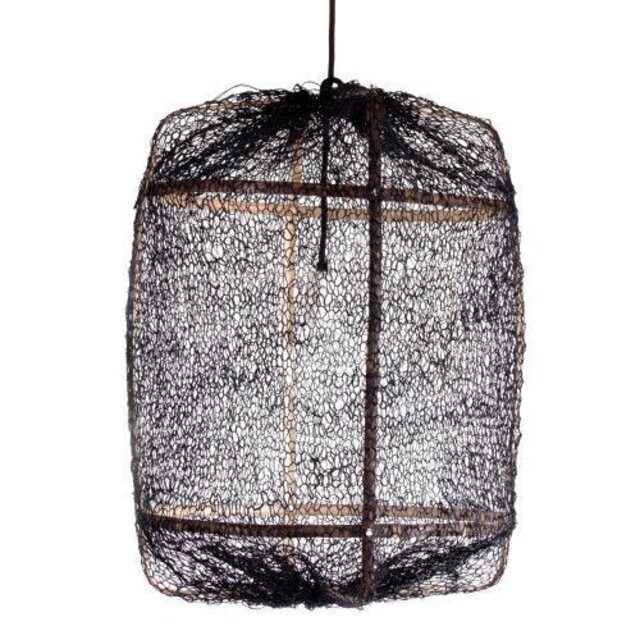 Ay Illuminate Hanging lamp Z5 black sisal net ø42x57cm