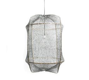Ay Illuminate Lámpara colgante Z5 sisal negro gris ø42x57cm Ay Illuminate Lámpara colgante Z5 sisal negro gris ø42x57cm