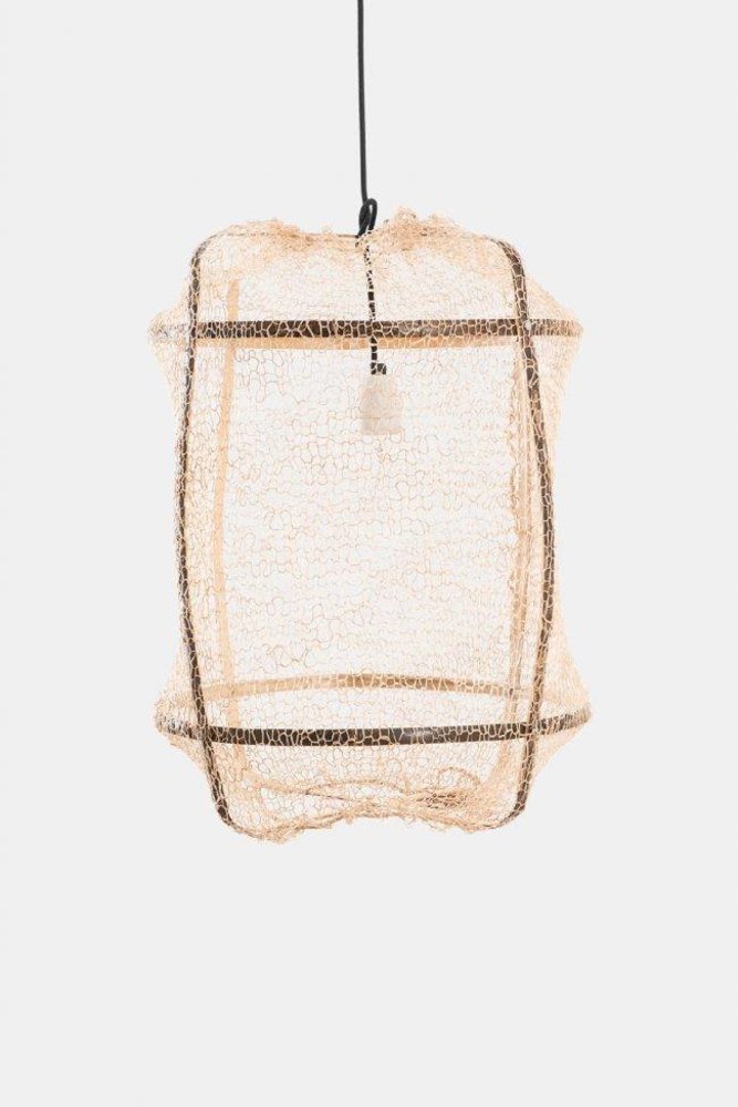 Ay Illuminate Hänglampa Z5 svart sisal nätduk ø42x57cm Ay Illuminate Hänglampa Z5 svart sisal nätduk ø42x57cm