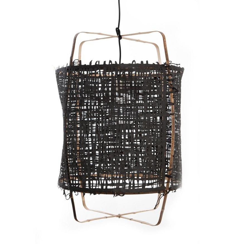 Ay Illuminate Lámpara colgante Z11 bambú negro cartón ø48,5x72,5cm Ay Illuminate Lámpara colgante Z11 bambú negro cartón ø48,5x72,5cm