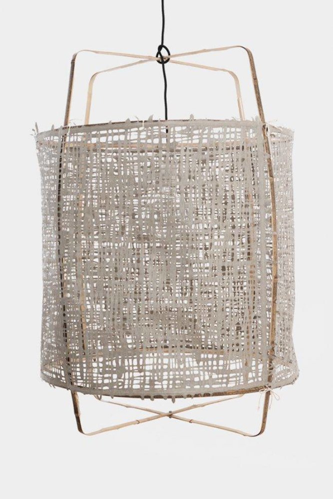 Ay Illuminate Lampada a sospensione Z11 bambù grigio cartone ø48,5x72,5cm