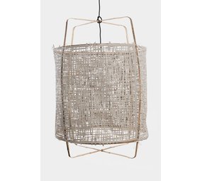 Ay Illuminate Lámpara de suspensión Z11 cartón gris bambú ø48,5x72,5cm Ay Illuminate Lámpara de suspensión Z11 cartón gris bambú ø48,5x72,5cm