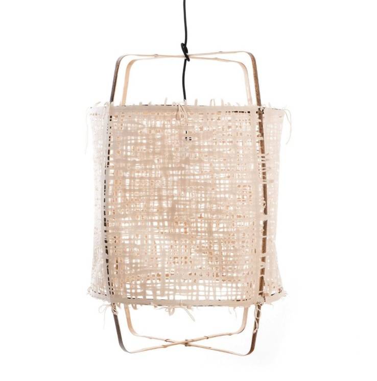 Ay Illuminate Suspension Z11 en bambou carton naturel ø48,5x72,5cm