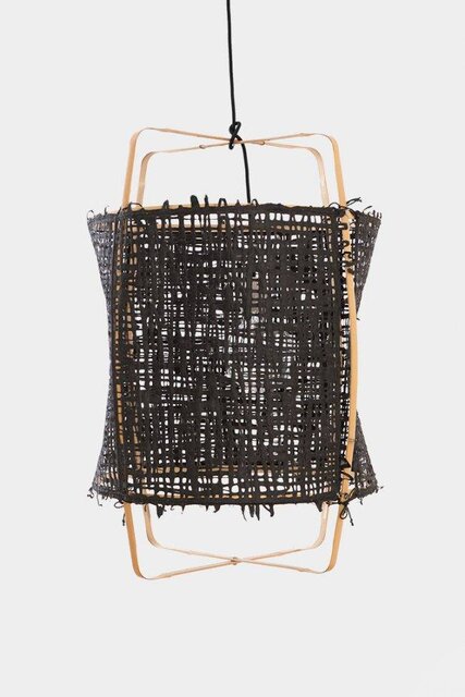 Ay Illuminate Lampada a sospensione Z22 biondo bambù nero cartone ø48,5x72,5cm