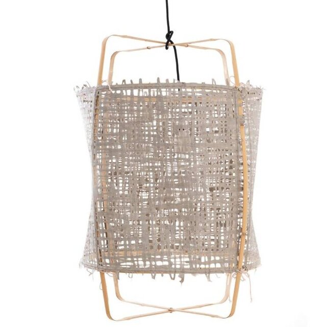 Ay Illuminate Hanglamp Z22 blond bamboe grijs karton ø48,5x72,5cm
