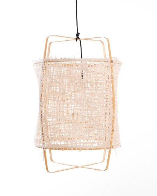 Ay Illuminate Lámpara colgante Z22 cartón bambú natural bambú ø48,5x72,5cm